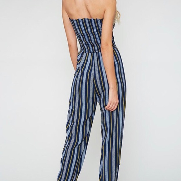 Just In 💙Navy Striped Jumpsuit - Picture 5 of 5